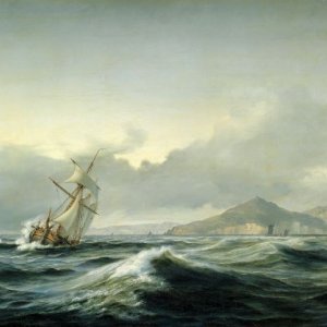  Ship on Rough Stormy Sea - Gotapura